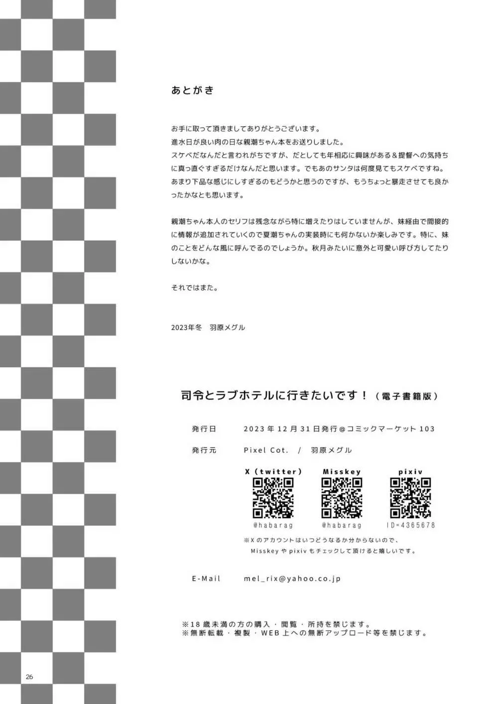 司令とラブホテルに行きたいです! Page.25