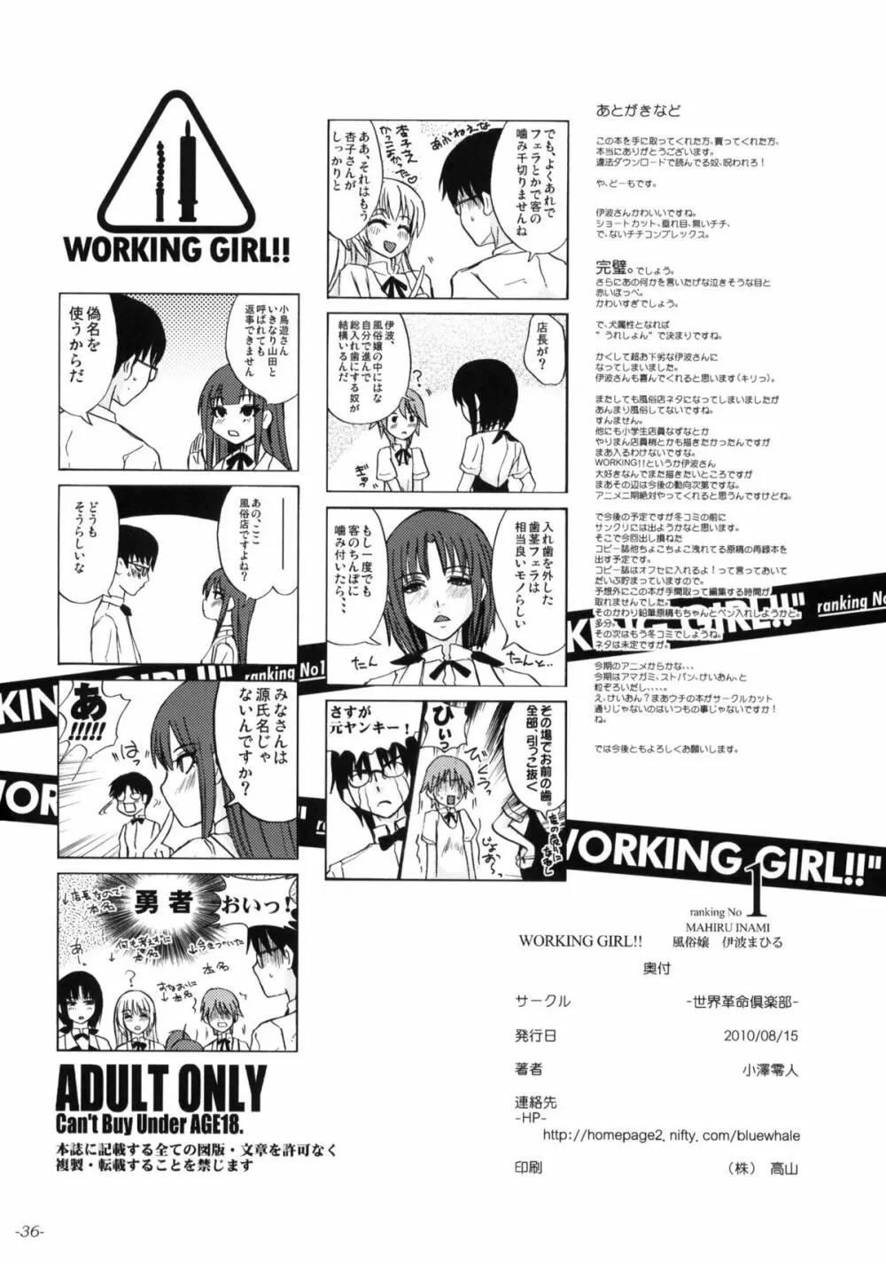 WORKING GIRL!! ranking No 1 風俗嬢 伊波まひる Page.37