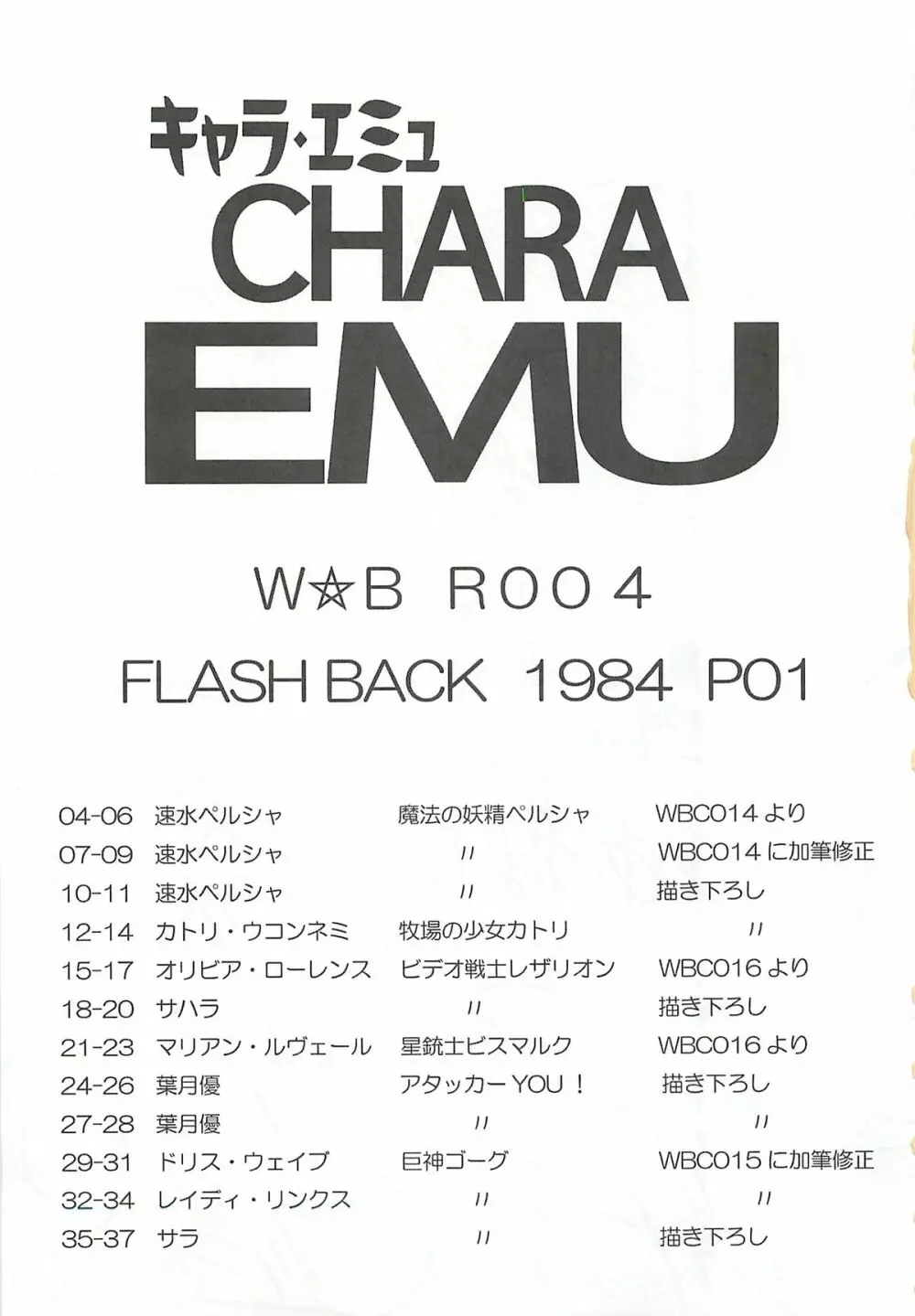 キャラエミュ W☆BR004 FLASH BACK1984 P01 Page.2