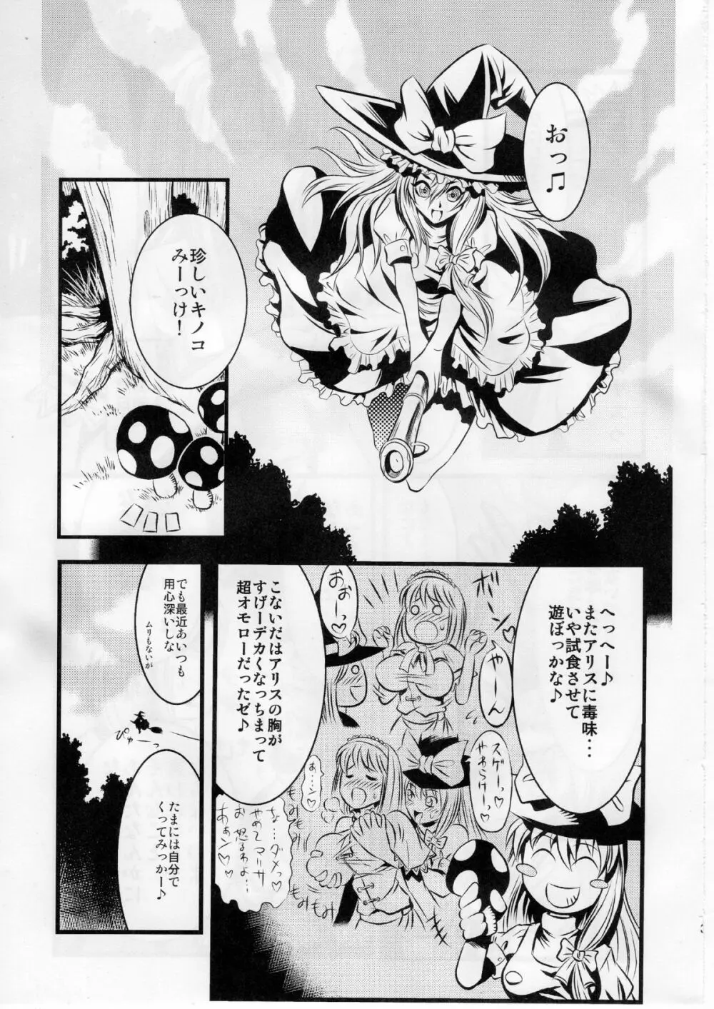 魔理沙のキノコをアリスがラブラブ本 Page.4