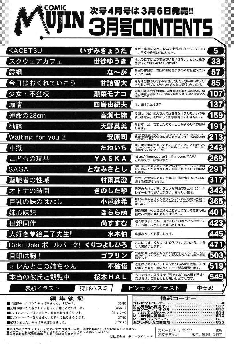 COMIC MUJIN 2004年3月号 Page.636