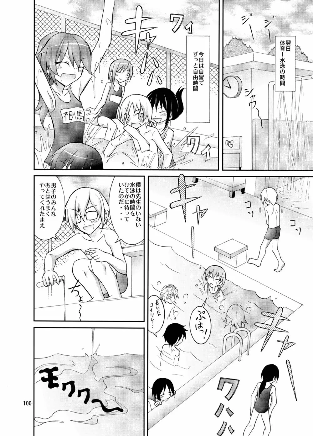 きょうの体育は全裸水泳まとめ Page.100