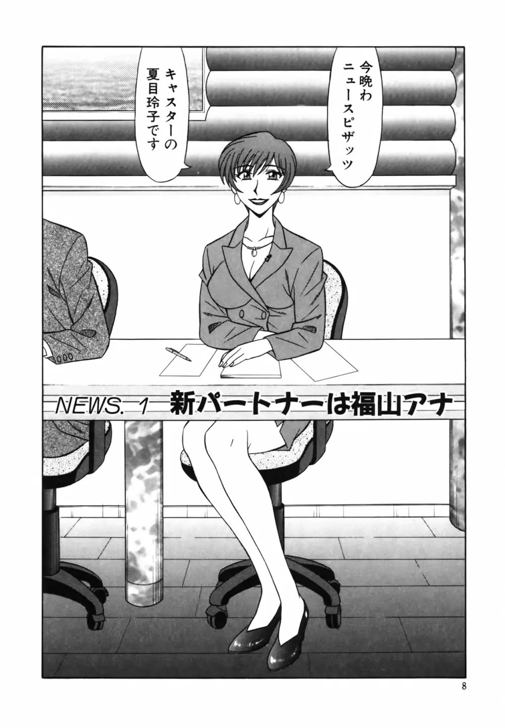 キャスター 夏目玲子の誘惑 Vol.1 Page.8