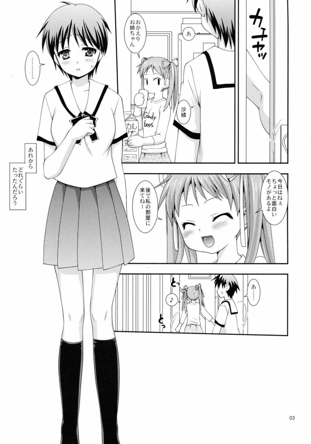 (関西コミティア42) [長崎インター (奏亜希子)] ふたなり姉(どれい)と妹(ごしゅじんさま) Page.3