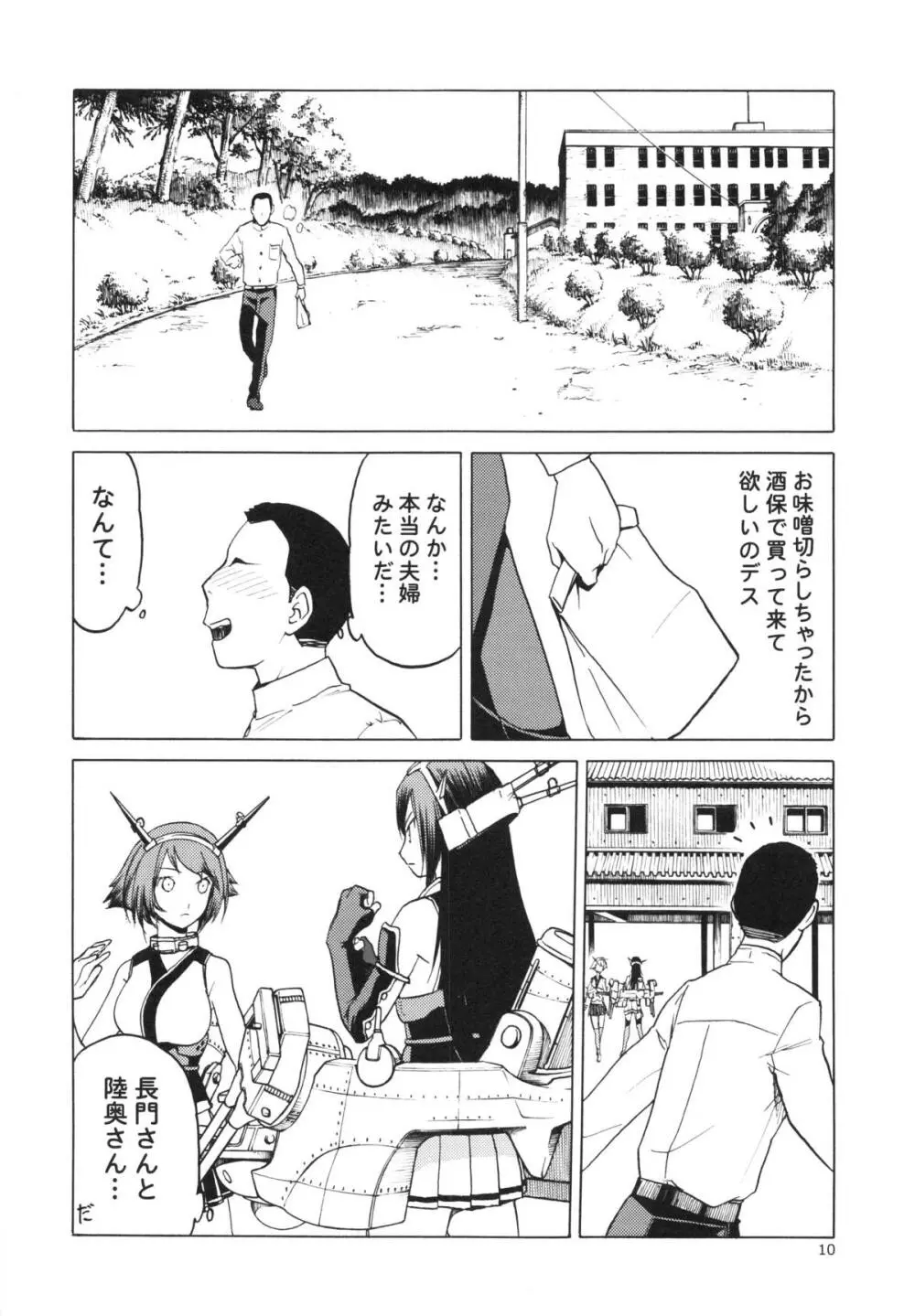 (COMIC1☆8) [わくわく動物園 (天王寺キツネ)] 人妻金剛 改(艦隊これくしょん -艦これ-)) Page.9