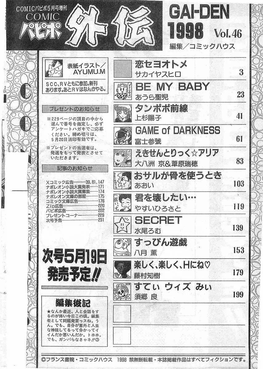 COMIC パピポ外伝 1998年5月号 Page.234