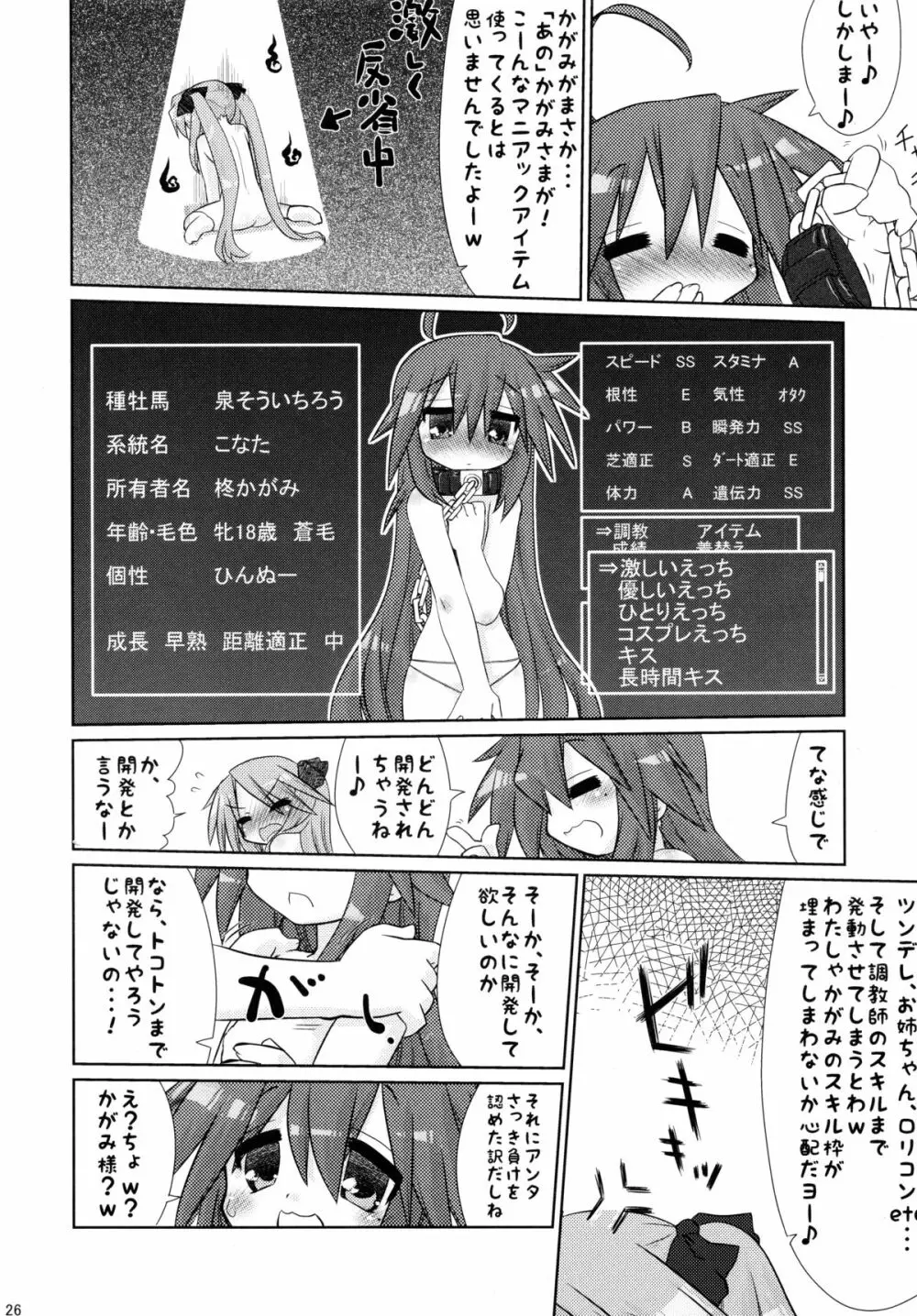 いじわるかがみ。 いじられこなた。 Page.26