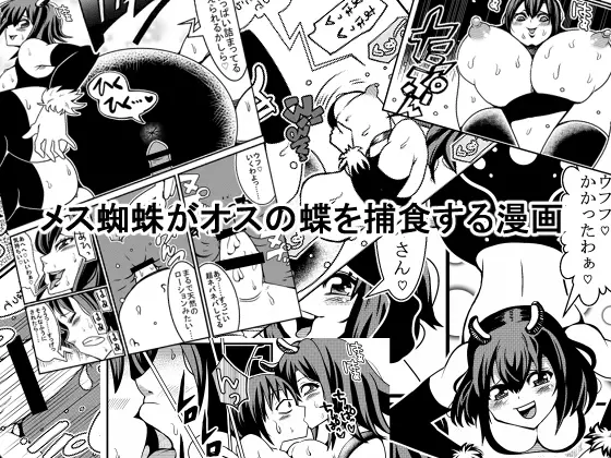 メス蜘蛛がオスの蝶を捕食する漫画 Page.1