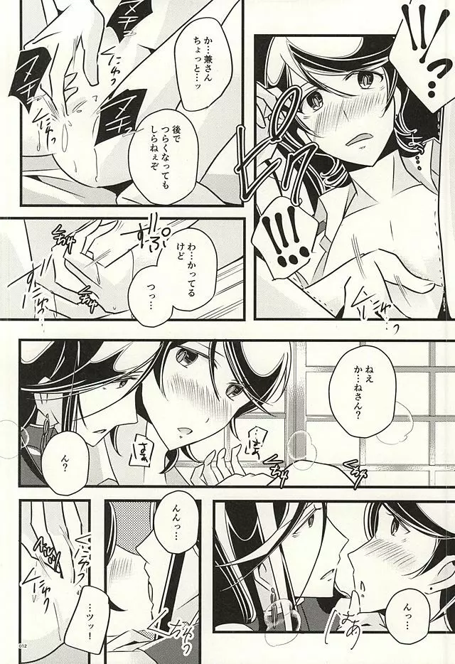 兼さんのことを考えると夜も眠れなくてつい××××しちゃう僕。 Page.10