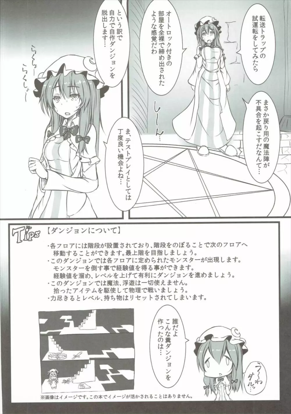 パチュリーがエロダンジョンで酷い目に遭う本 Page.3